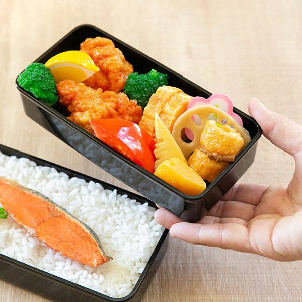 お弁当箱 2段 角型 ランチボックス パッキン一体構造 ル・ボア オム