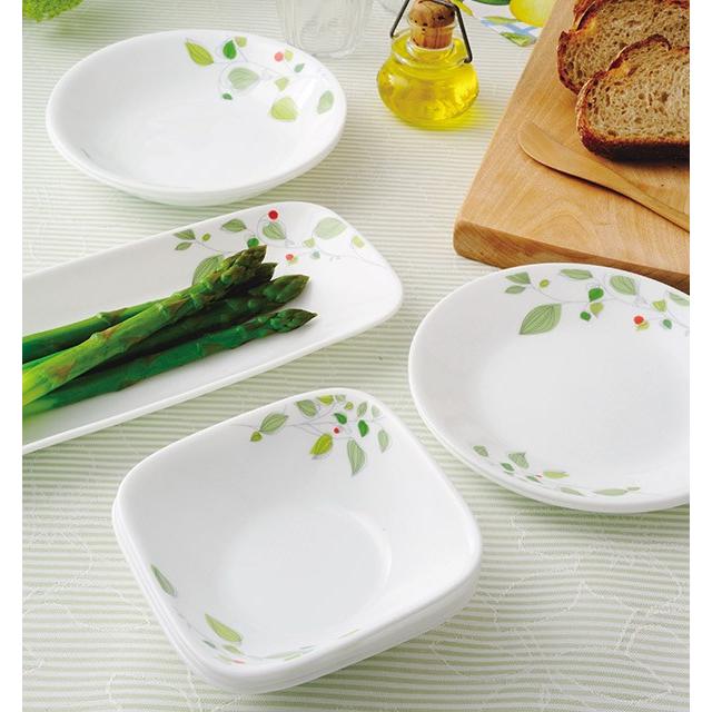 パール金属 プレート 12cm コレール CORELLE 白 食器 皿 グリーン