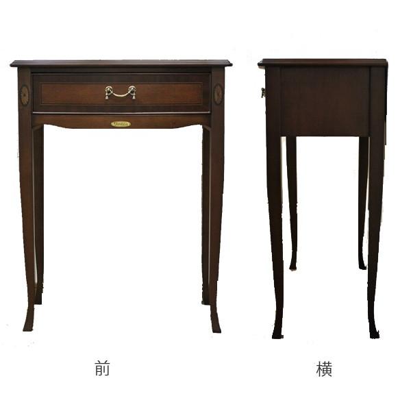 コンソールテーブル 引出し付 クラシック調 猫脚 Venezia 幅60cm （ 開