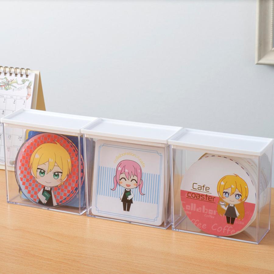 イノマタ化学 コースターディスプレイケース 10個セット 幅10.9×奥行