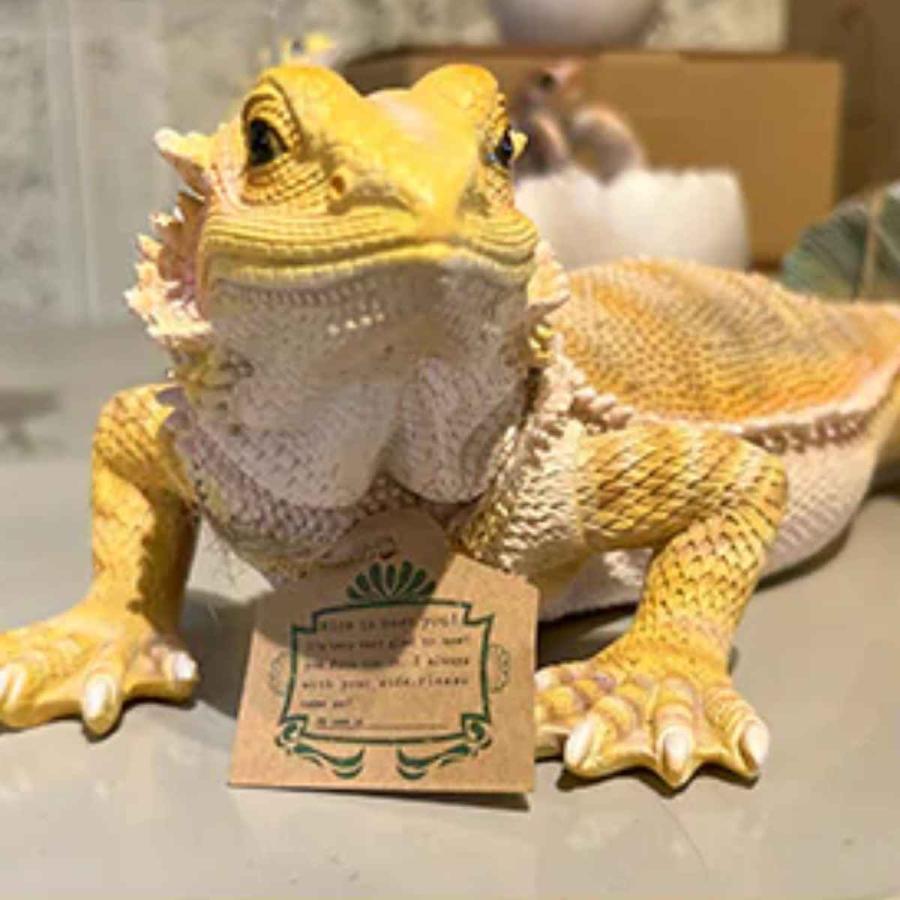 エレファントヘッド・爬虫類型ブックエンド・ゴールド花形置物