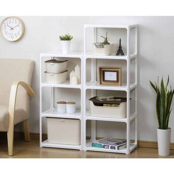 オープンラック カタス 4段 収納棚 収納 カラーボックス 組み合わせ