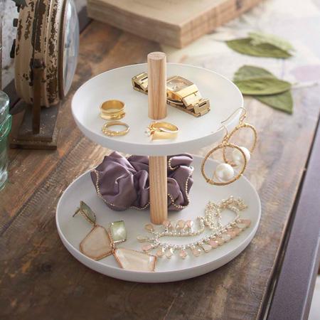 山崎実業 tosca アクセサリートレイ トスカ 2段 ホワイト