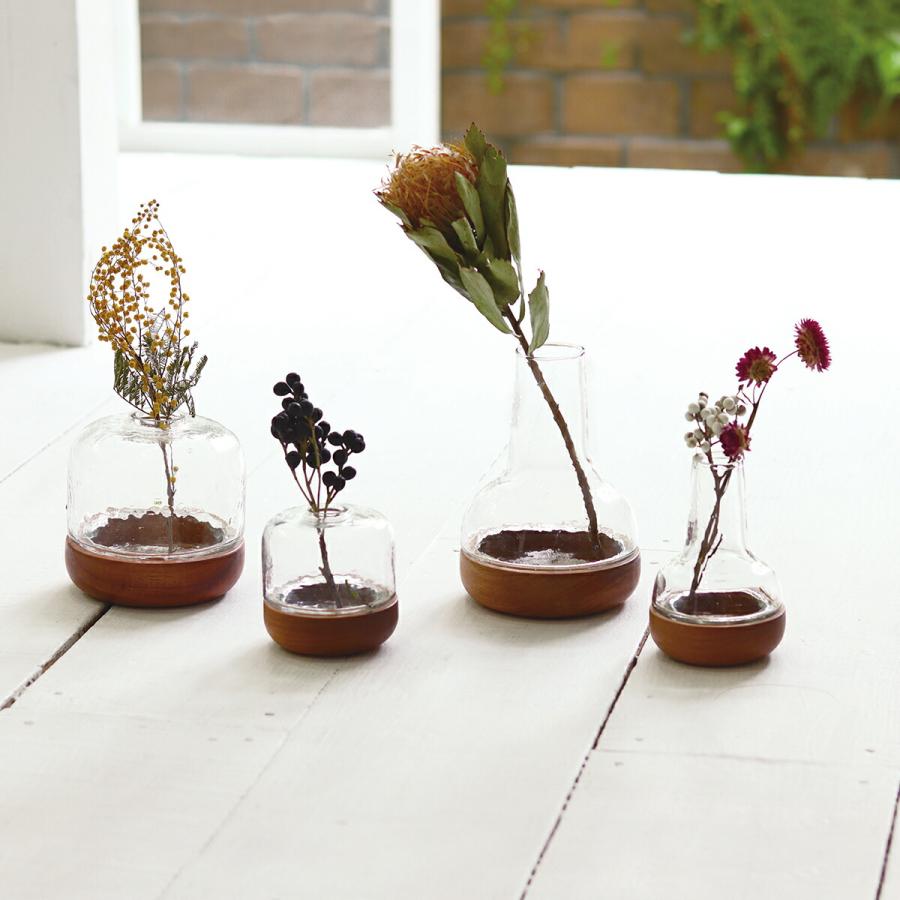 フラワーベース 花瓶 ガラスベース プランタ― シナリー クレエ Creer