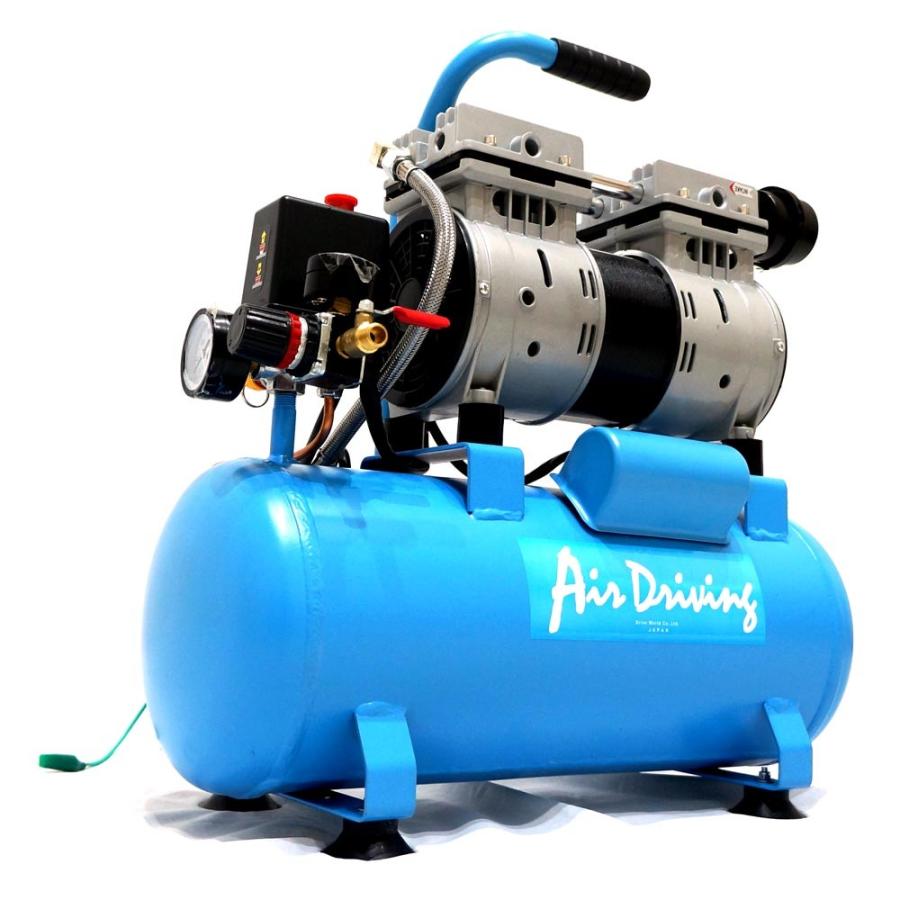 オイルレス エアーコンプレッサー 100V 12L 静音 家庭用 業務用 兼用