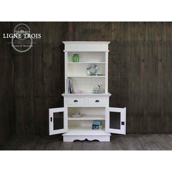 カップボード キッチン 洗面 収納 食器棚 店舗什器 マホガニー 無垢 白