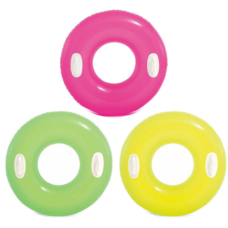 浮き輪 子供 フロート 取っ手付き 76センチ 大人用 ネオンチューブ