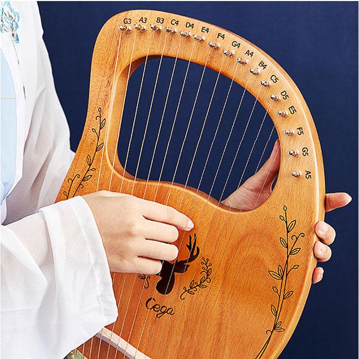 ☆ 16キー×A ライアー ハープ 16弦 19弦 楽器 ライアーハープ 木製竪琴