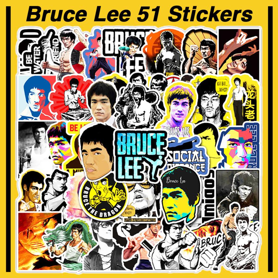bruce lee ステッカー 51枚セット PVC 防水 ブルースリー 李 小龍 俳優