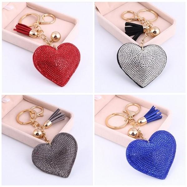 バッグチャーム ハート タッセル キーホルダー おしゃれ かわいい