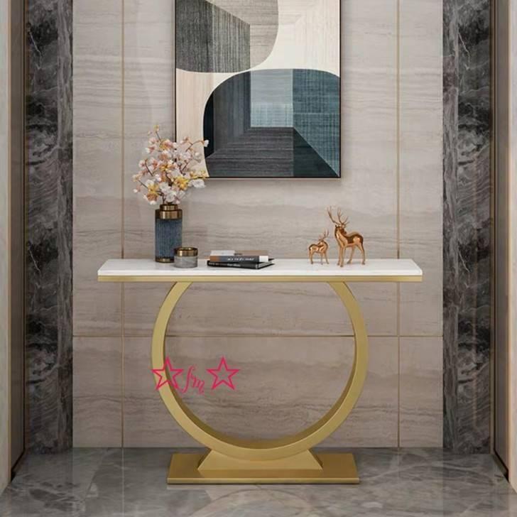 A09338 高級サイドテーブル 人造大理石コンソールテーブル ．玄関