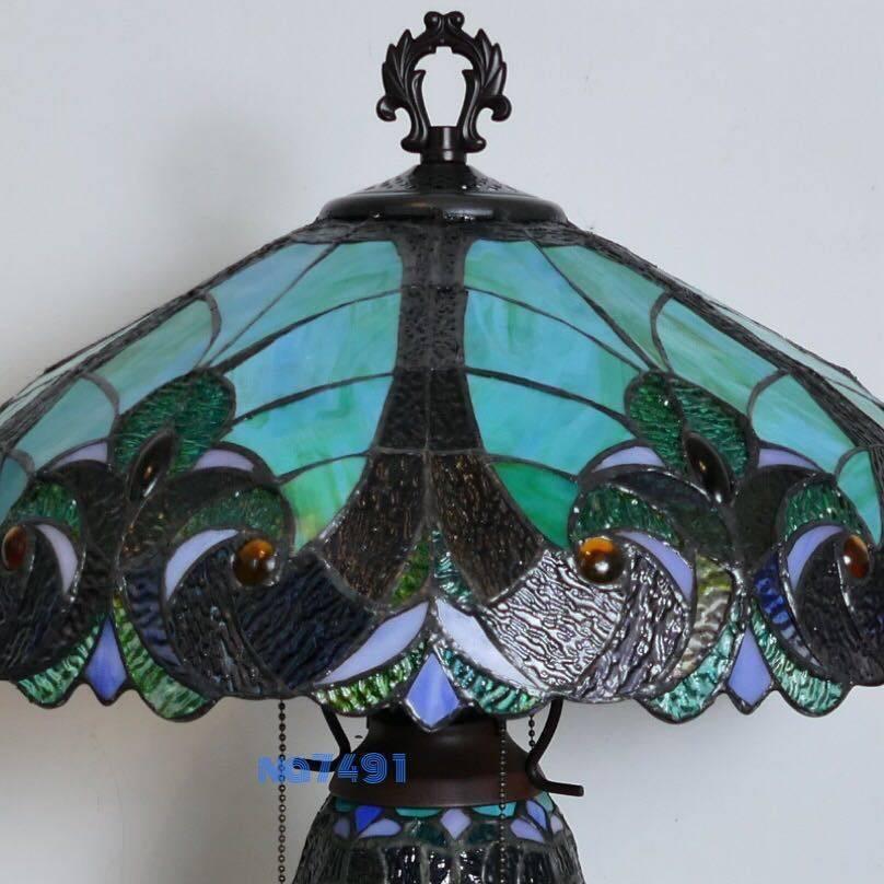 A21748 高級ステンドグラスランプ 卓上スタンド ．豪華テーブルランプ