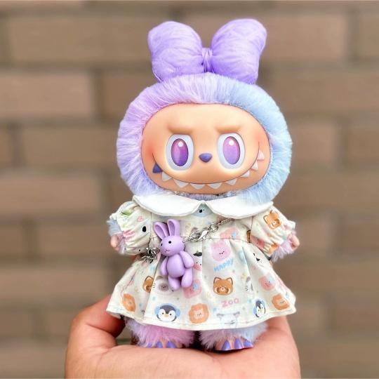 新品3点セット labubuラブブ ぬいぐるみ服17cmドレス着せ替え 着ぐるみ