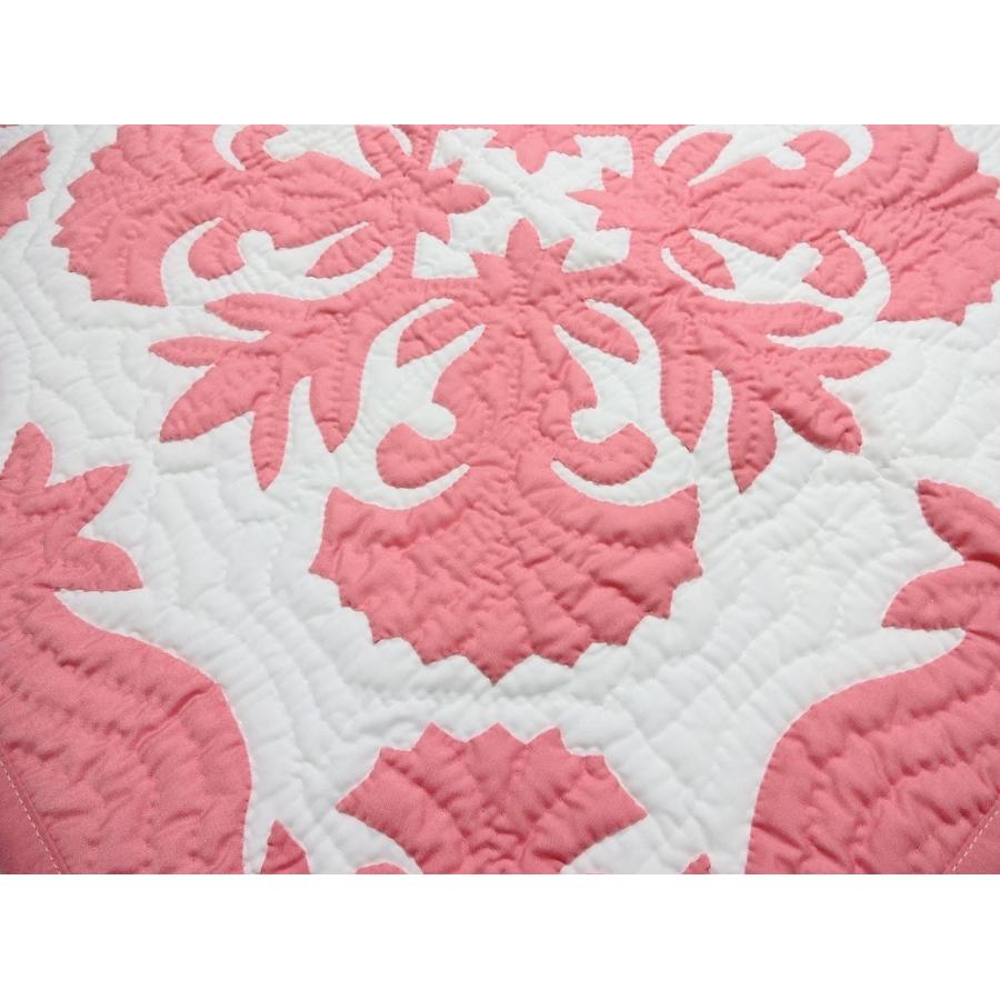 ハワイアンキルトタペストリー/壁掛け/ピンクレフア : Moana Pua