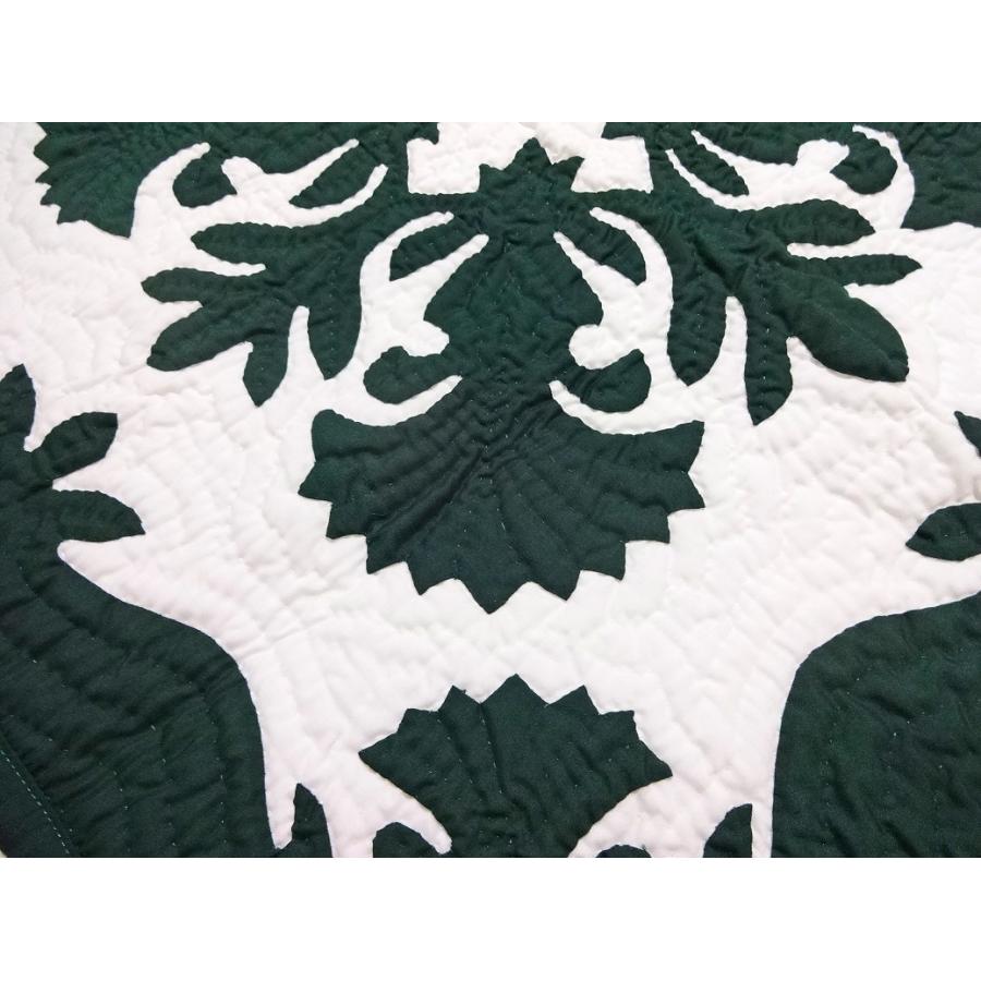 ハワイアンキルトタペストリー/壁掛け/グリーンレフア : Moana Pua