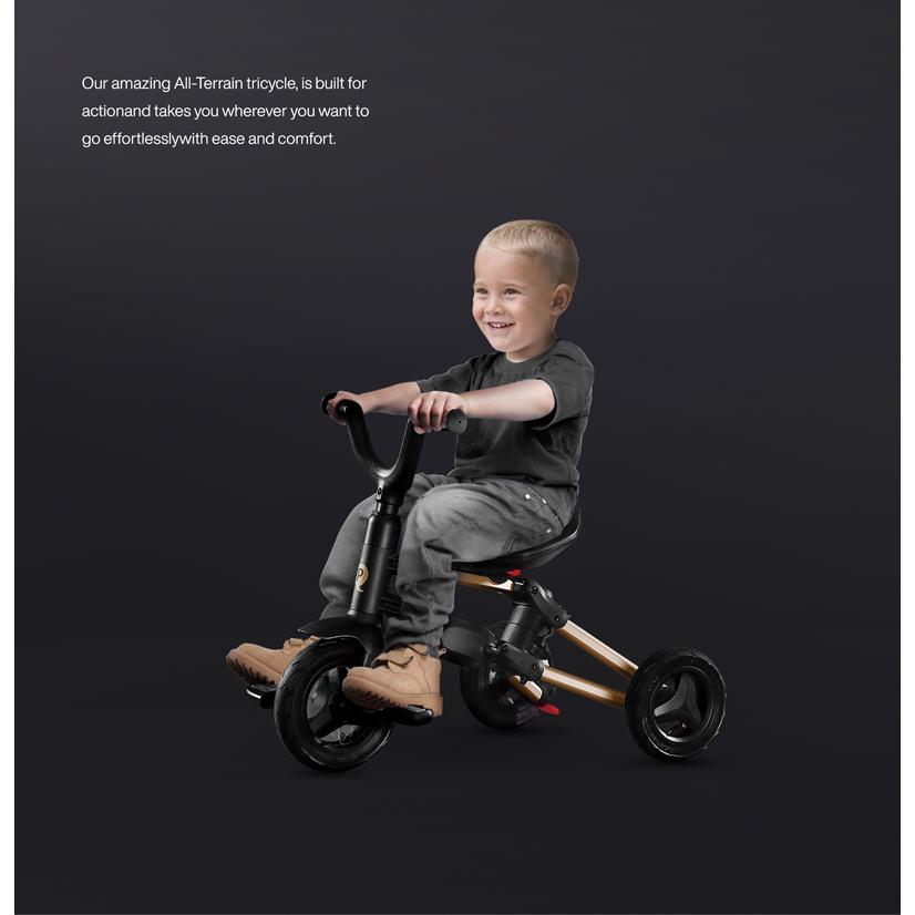 限定ゴールド×ブラック 三輪車 折りたたみ かじとり ペダルフリー