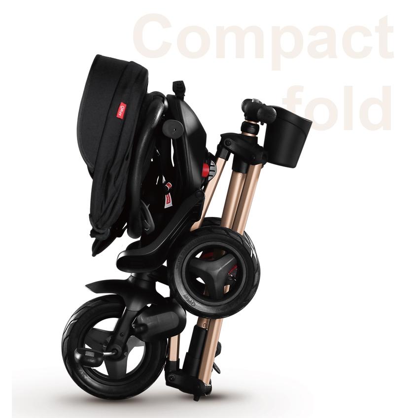 限定ゴールド×ブラック 三輪車 折りたたみ かじとり ペダルフリー