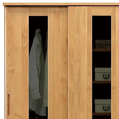 スライドワードローブ 幅120 HEART 大川家具 国産 日本製 木製 洋服