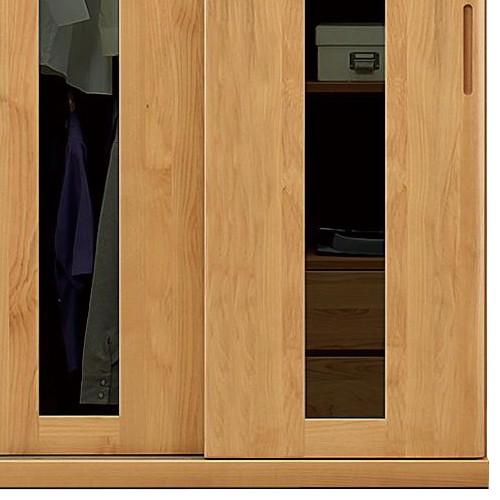 スライドワードローブ 幅120 HEART 大川家具 国産 日本製 木製 洋服
