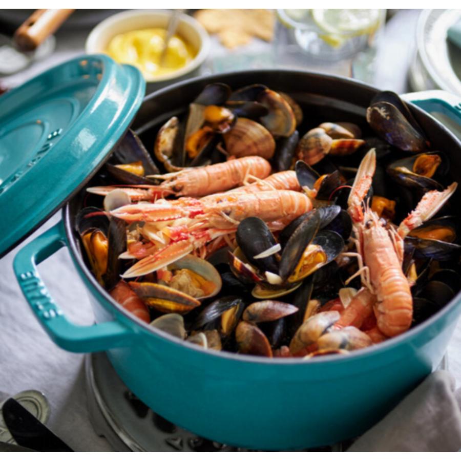 限定カラー Staub ストウブ ラウンドココット 22センチ ミント ミント