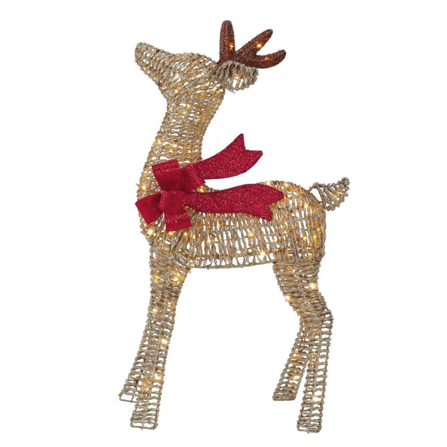 当日発送品 トナカイの親子3体セット Set of 3 Random Twinkling LED