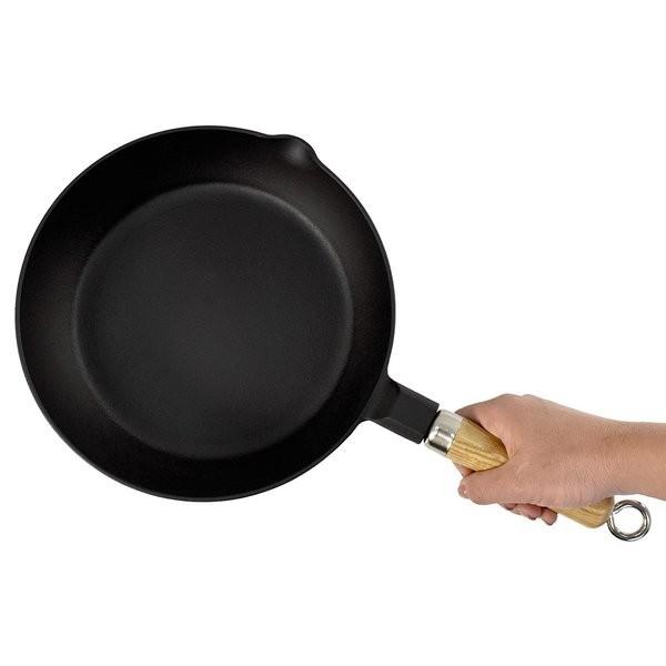 NHK美と若さの新常識で紹介されました 南部鉄器 木柄付きフライパン 大