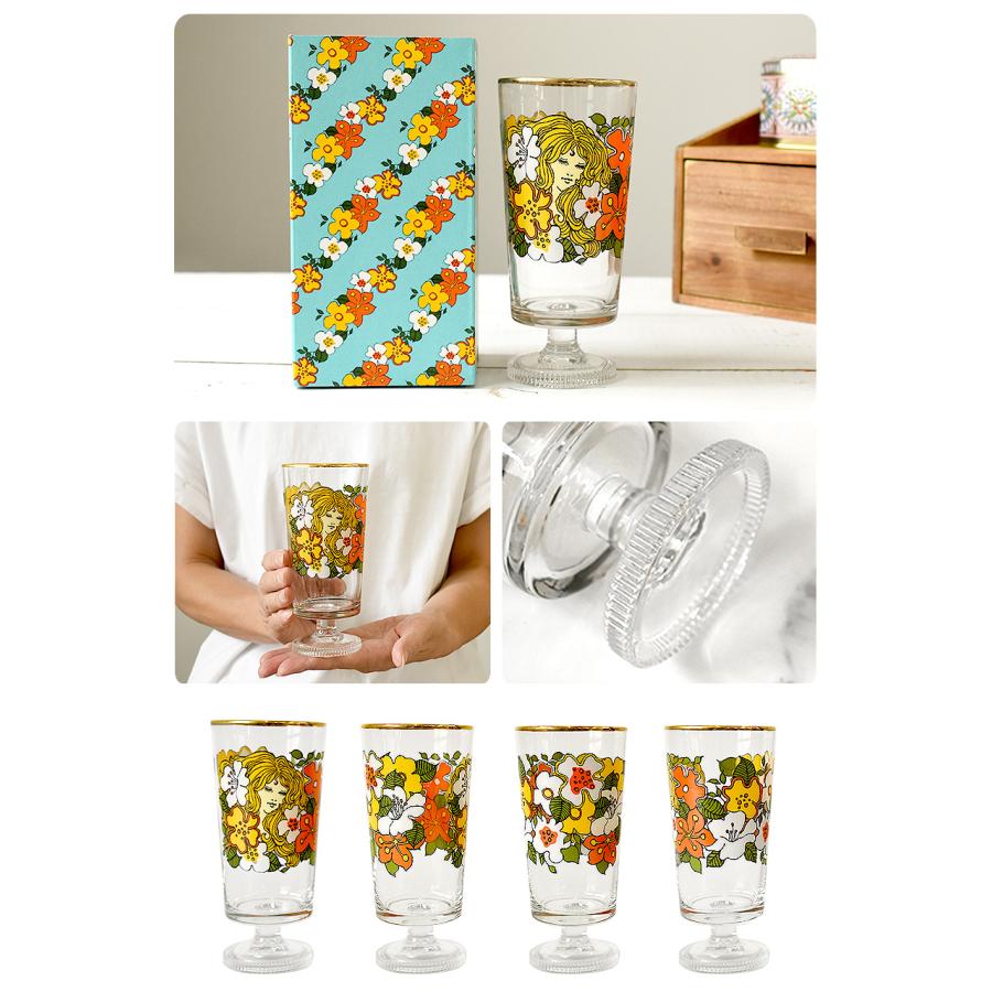 ADERIA 復刻版 アデリアレトロ 脚付きグラス セニョーラ 305ml 日本製