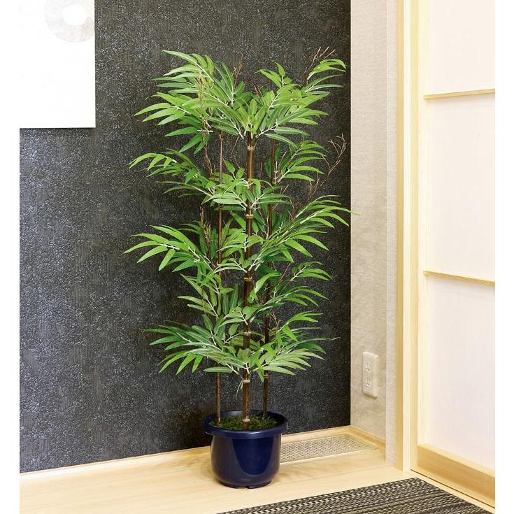 和風 人工観葉植物 フェイクグリーン 光触媒 観葉植物 黒竹（幹/天然