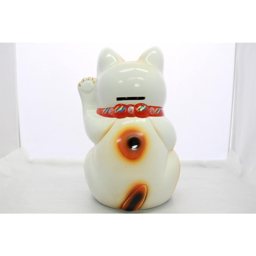 8号招き猫ドル猫白左手(座布団付) : 人形のモリシゲ - 通販 - Yahoo