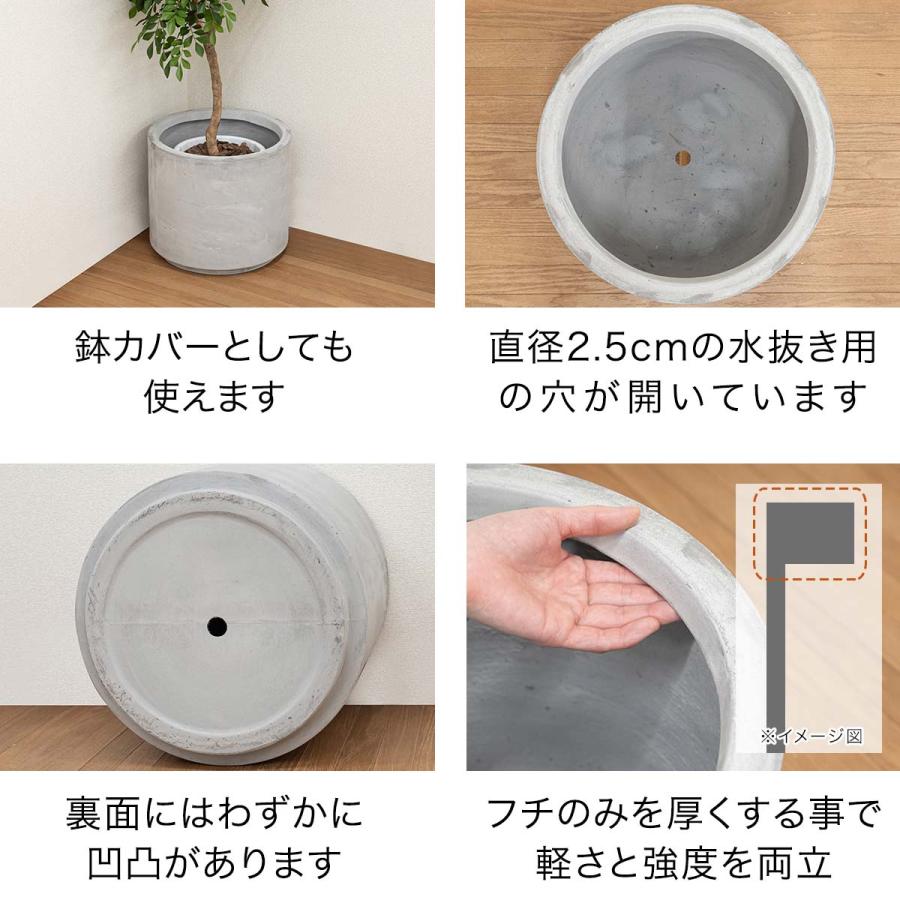 プランター 大型 直径40cm ラウンド 円形 丸型 深型 プランター