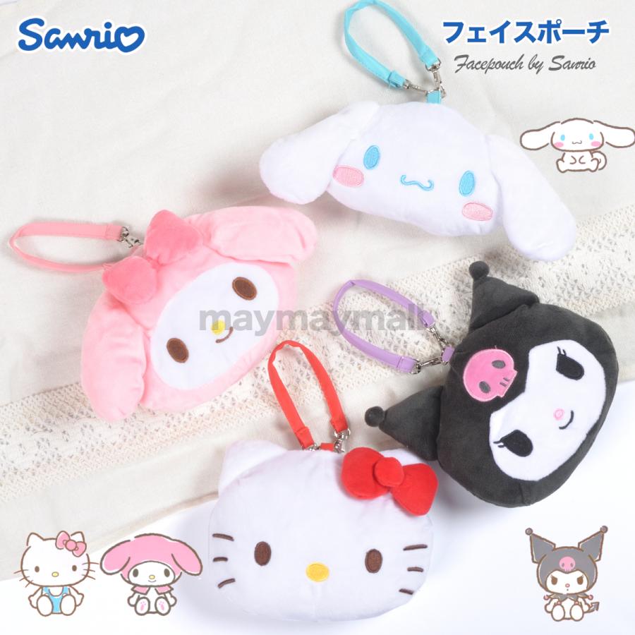 ポーチ サンリオ ストラップ付き キティ マイメロ クロミ シナモロール