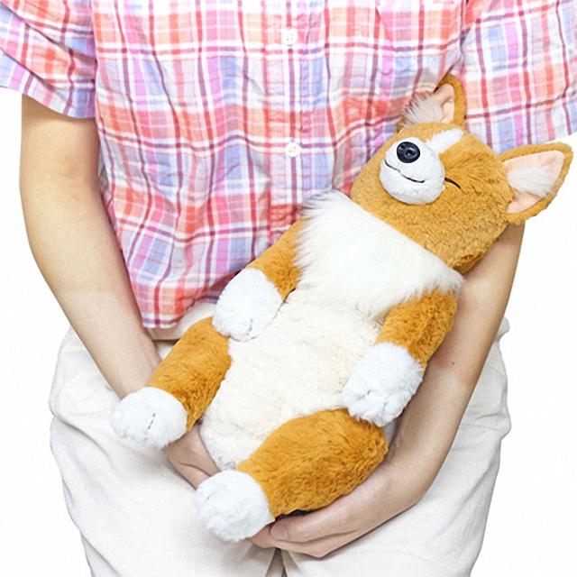 犬のぬいぐるみ ひざわんこ すやすや コーギー リアル 癒し系