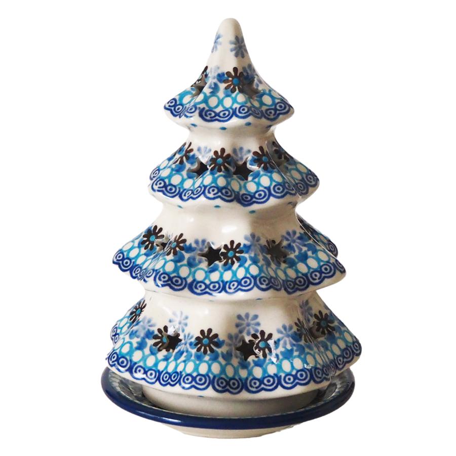 Ceramika Artystyzna クリスマスツリー (17.5cm) キャンドルホルダー