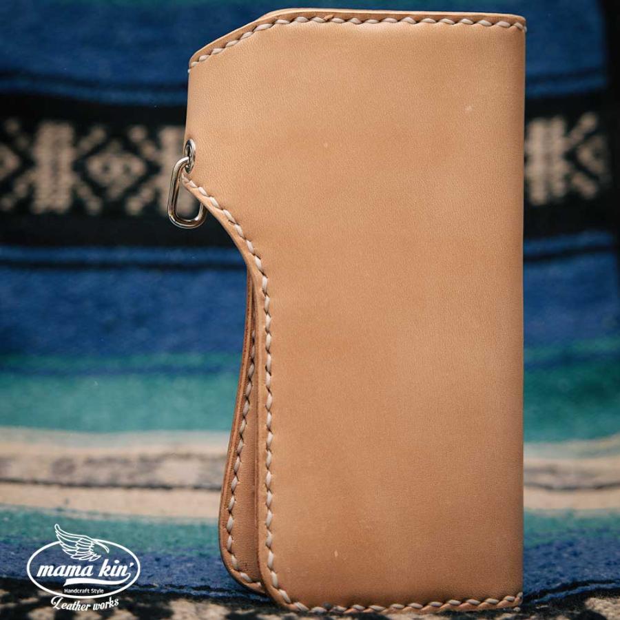 栃木レザー ヌメ革 サドルレザー ライダースウォレット バイカーズ