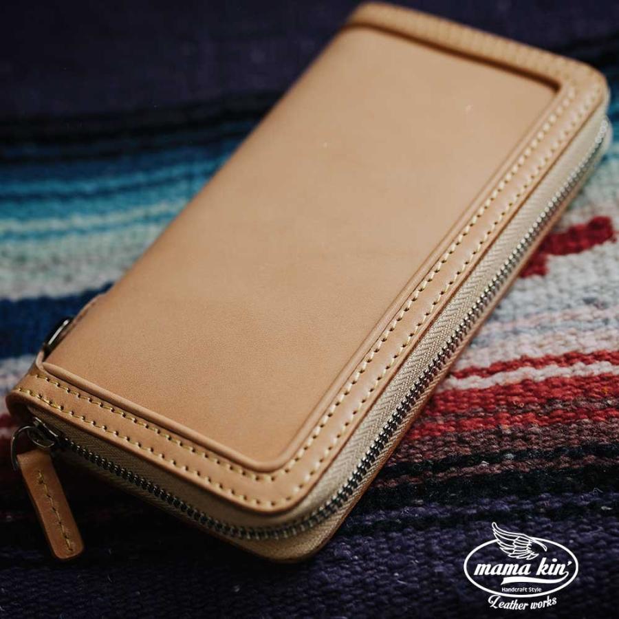 栃木レザー ヌメ革 サドルレザー ラウンドファスナー 長財布 レザー