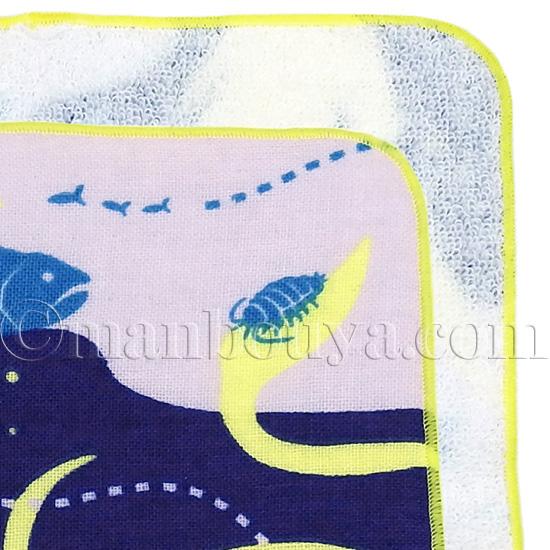 深海生物 グッズ 雑貨 ガーゼタオル おしゃれ ハンカチ 水族館 お土産