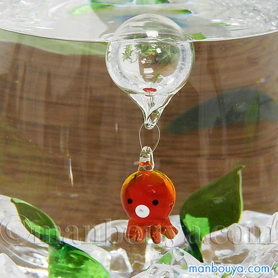 タコ グッズ ミニチュア ガラス細工 浮き玉 インテリア 雑貨 フロート