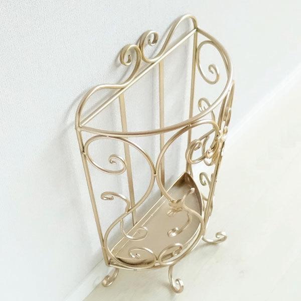 傘立て おしゃれ エレガント ピンクゴールド 金色 フェミニン ゴールド