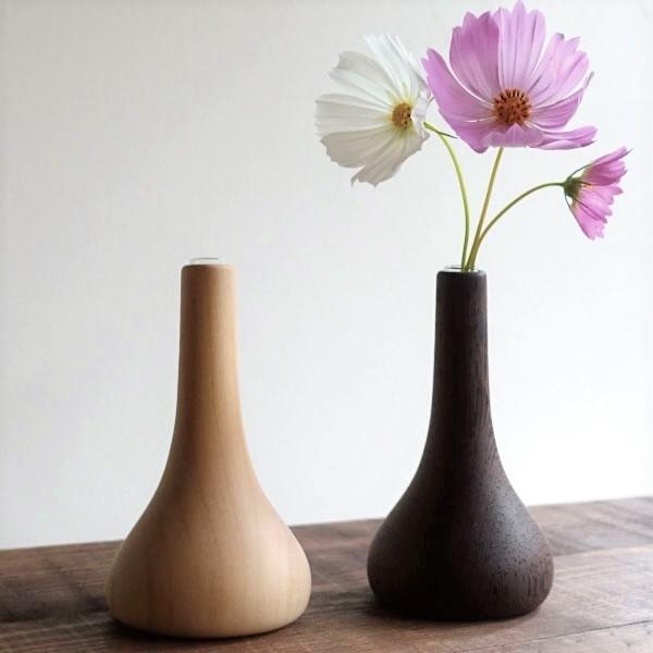 一輪挿し おしゃれ 木製 かわいい 日本製 ガラス 花瓶 テーブル 卓上