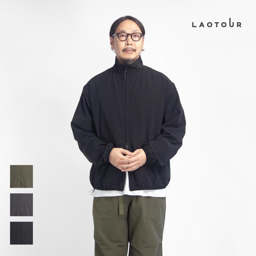 スタンドカラーブルゾン ジップアップ LAOTOUR 撥水ストレッチナイロン