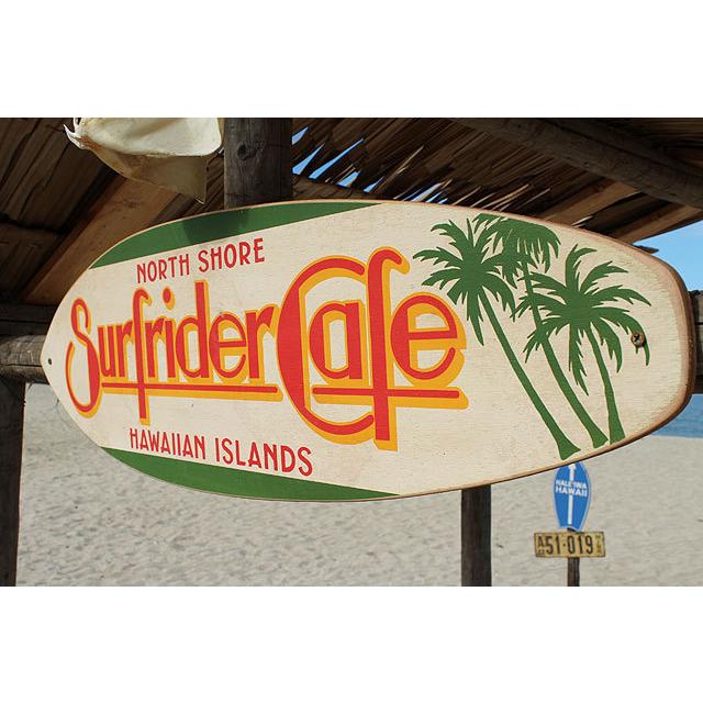 サーフライダーカフェ（サインボード） ハワイ ノースショア 木製看板