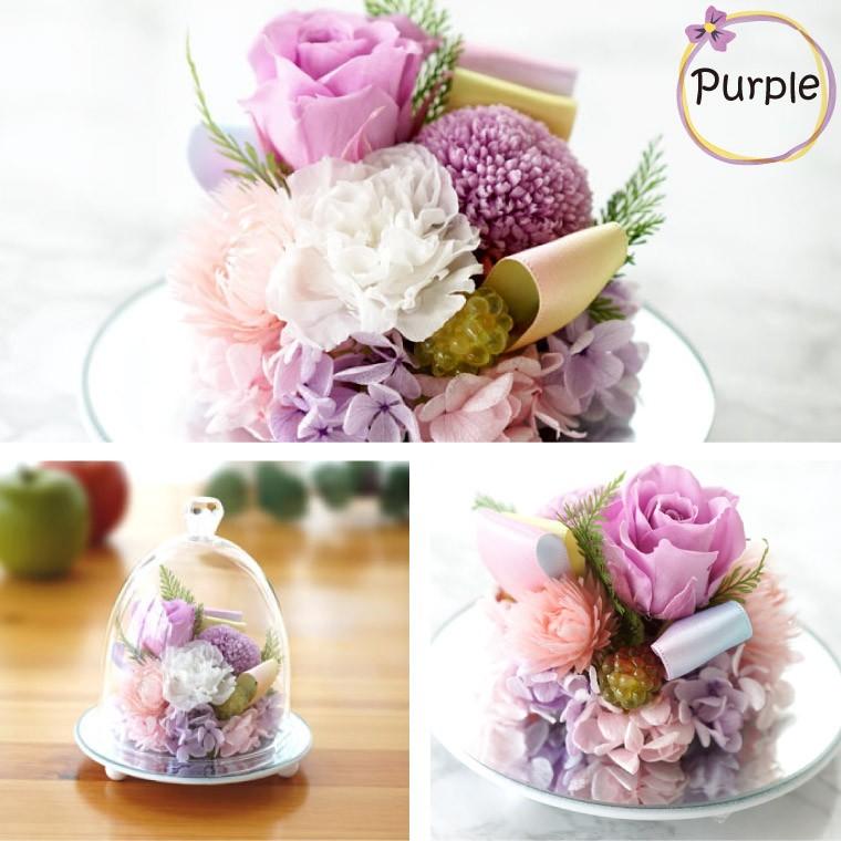 ペット お供え ガラスドーム 虹の橋 お悔やみ 花 プリザーブドフラワー