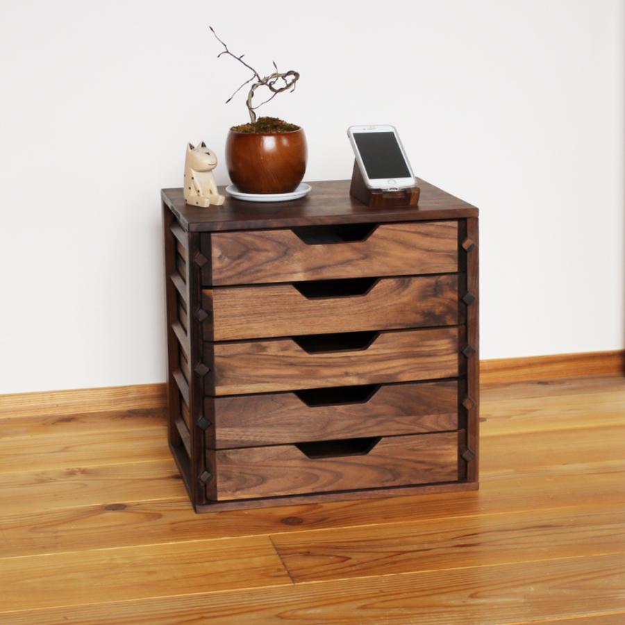 ミニチェスト 木製 卓上 オフィス おしゃれ 書類収納 レターケース 5段