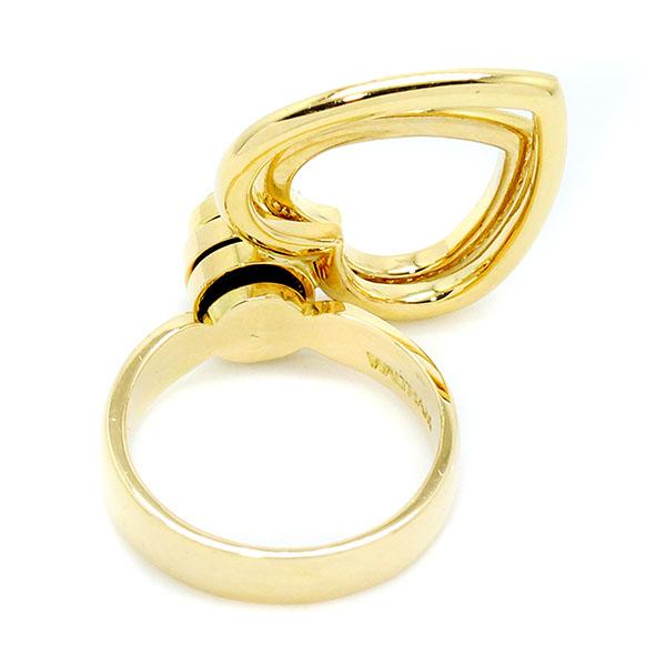 ウォルサム WALTHAM K18YG ハート スウィング ダイヤモンド リング 11