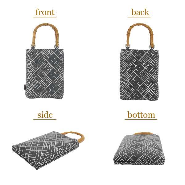 バンブー手提げバッグ 01 縦型 手拭い 祭り小物 祭り用品 手提げバッグ