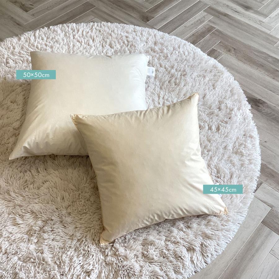 フェザー クッション 55×55 ヌード 四角 スクエア 羽根 スモール