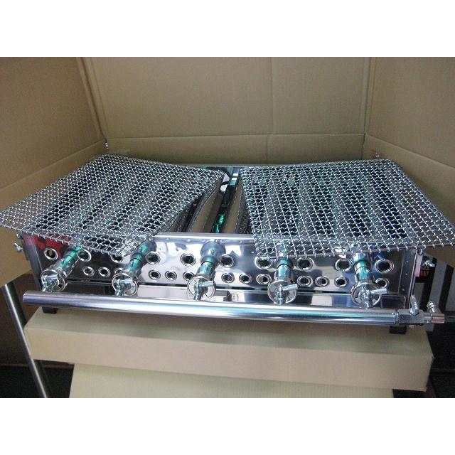 AKS 業務用 ガス式 網焼き器（焼物グリラー） BY-5 横幅740x奥行355x高