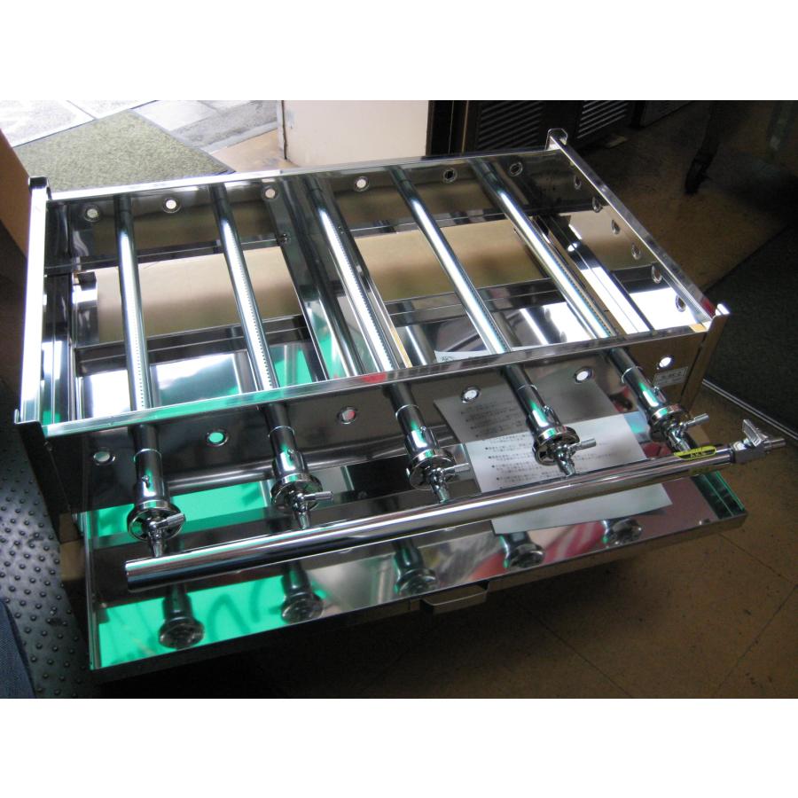 新品 AKS 業務用 ガス式 鉄板焼き器/グリドル AK-2 (卓上型) 横幅760x