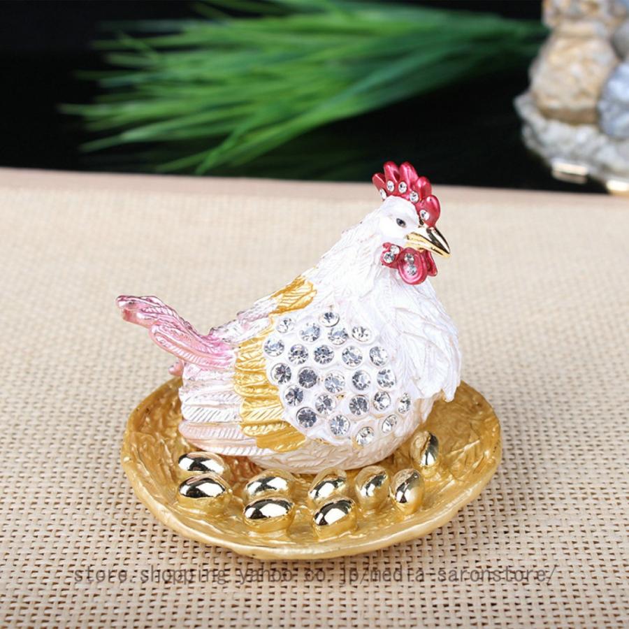 金属 ミニ 動物 鶏 金属鳥 彫刻 卓上装飾 アートホーム オフィス 装飾