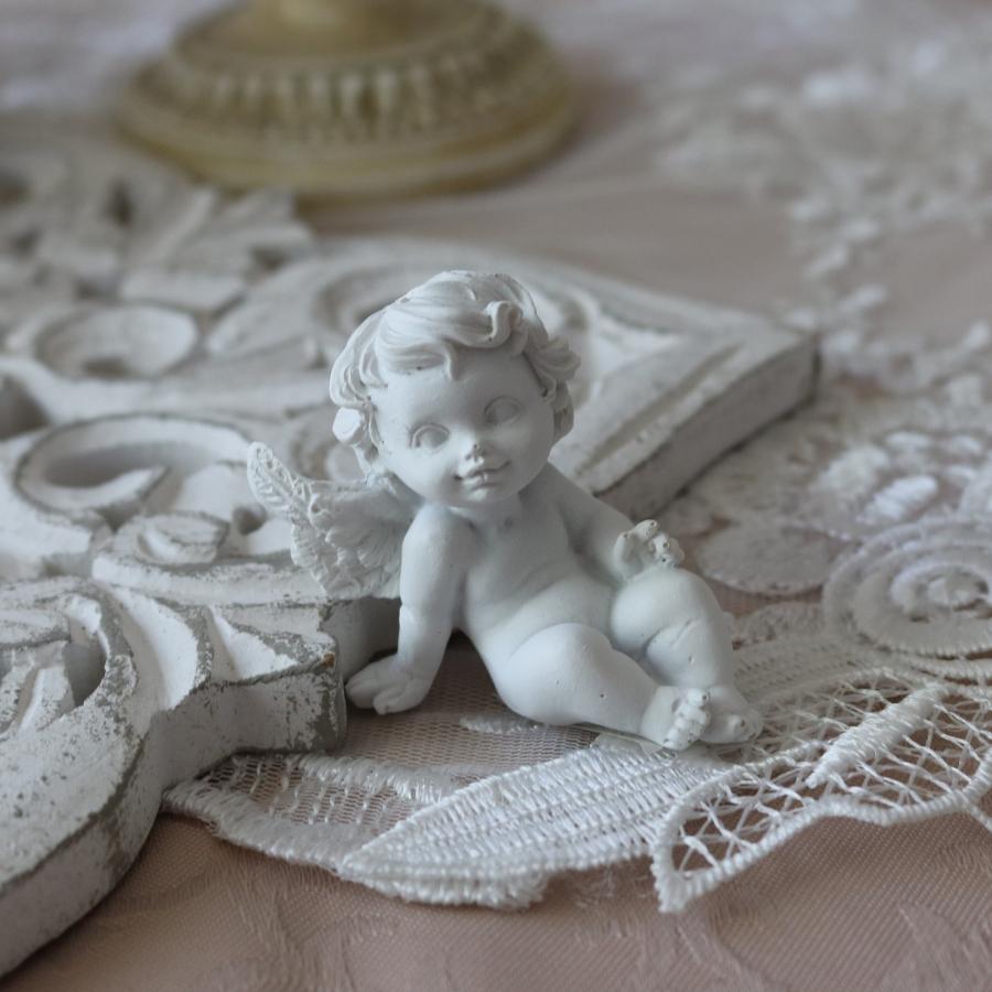 エンジェル 天使 置物 白 妖精 天使像 アンティーク 小物 オブジェ